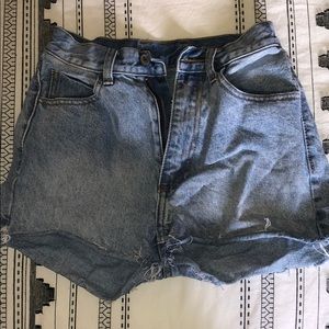 brandy melville jean shorts high waisted